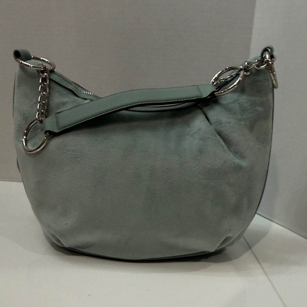 Juicy Couture Sage Green Rhinestone Heart Hobo Bag NWT - Picture 4 of 8